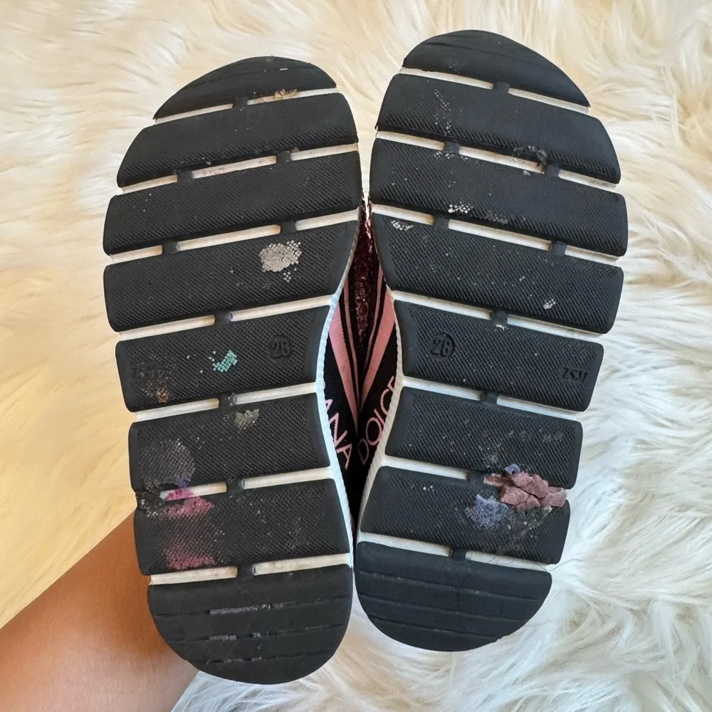 Dolce & Gabbana Kids Pink rhinestone sneakers